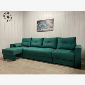 ДИВАН КОМФОРТ-6 (2+1К+1К) НПБ, велюр LUMA 20 зеленый